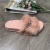 Import Wholesale custom logo fluffy fox fur Womens slippers furry fur slides Sandals for women from China