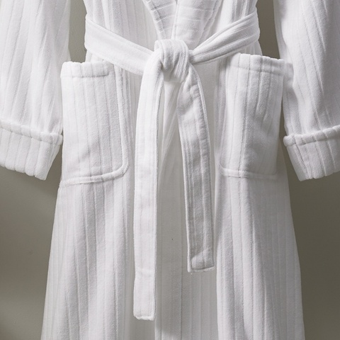 Buy Wholesale Custom Logo Luxury Spa Bath Robe 100% Cotton Shawl Collar ...