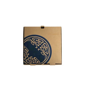 Wholesale custom logo printing corrugated carton 10 12 inch white black pizza packing box