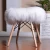Import Wholesale Customized Removable Small Wood Stool Tibet sheep fur Sofa Round Ottoman Stool from China