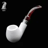Wholesale detachable white resin cigarette pipe like sepiolite bakelite tobacco pipe