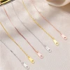 Wholesale DIY S925 Sterling Silver Adjustable Box Chain Cross Chain Necklace With Needle and Positioning Bead