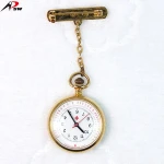 Wholesale fashion arabic numbers crystal gold nurse watches for girls ladies