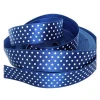 Wholesale Floral Gift Wrapping Ribbon Blue Satin 3/8 Inch Printing Polka Dots Ribbon