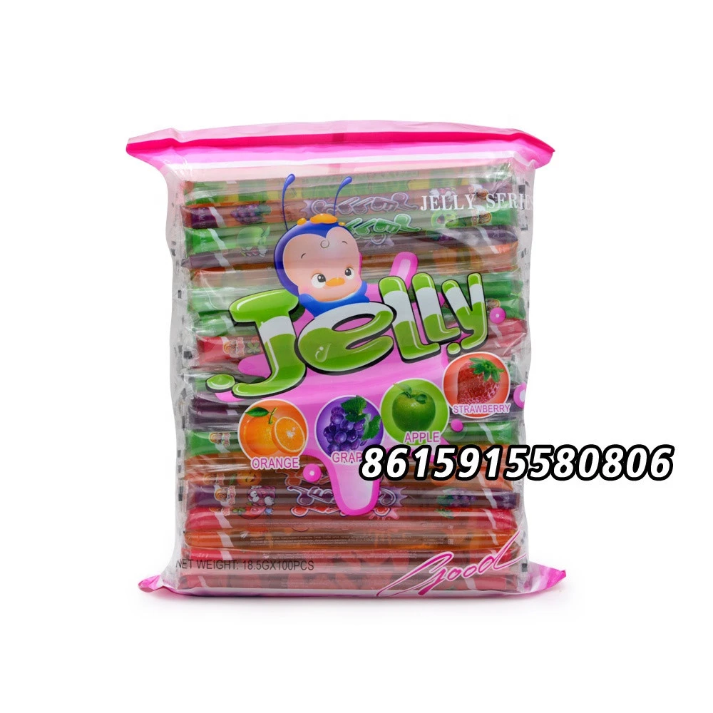 Wholesale Fruit Flavor Jelly Stick Bag Packing