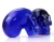 Import Wholesale glass craft,carved 2 inch blue skull glass for sale #DOI from China