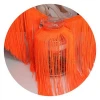 Wholesale high quality 20cm 30cm orange soft curtain 100% polyamide tassel fringe trim for dancing dress