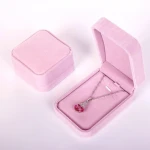 Wholesale High Quality Flocking Velvet Jewelry Box Girls Character Necklace Pendant Jewelry Box