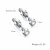Import Wholesale Jewelry High Quality Back Stainless Steel Screw zircon Earrings Stud from China