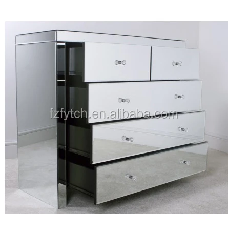 Wholesale Large Cabinet 2 Over 3 Mirrored Chest Of Drawers