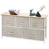Wholesale modern metal frame 5 fabric drawer storage console cabinet for living room furniture
