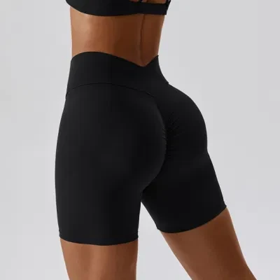 Wholesale New China Women Workout Wear Nude Feeling Yoga Shorts High Waist Butt Lifting Gym Racing Fitness Cycling Sports Shorts