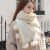 Import wholesale Pompom fur tassel Solid color scarves women stylish winter Keep warm neck wraps shawl cashmere scarf from China