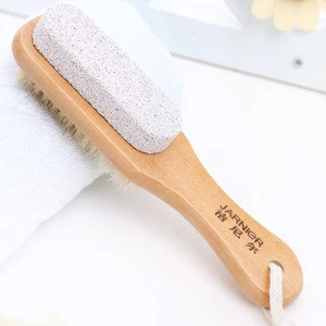 Wholesale wooden nail brush with pumice stone