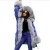 Import winter jacket women outwear thick parkas Lady&#x27;s denim coat natural real fox fur collar coat from China