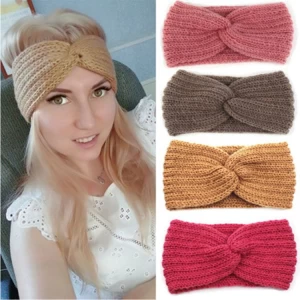 Winter Woollen yarn Ear Warmer Headband knitted headbands women elastic headbands for women Head Wrap Hairband