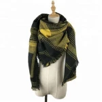 Women Neckwear Tribal Geometric Printing Turkish Tassel Square Boho Scarf Wholesale