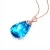 Import Women Rose Gold Big Stone Pendant Blue Crystal Water Drop Shaped Necklace  Pendant from China