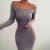 Import Womens Casual Dresses Design Long Sleeve Off Shoulder Fall Dress Clothing Fashion 2020 from China