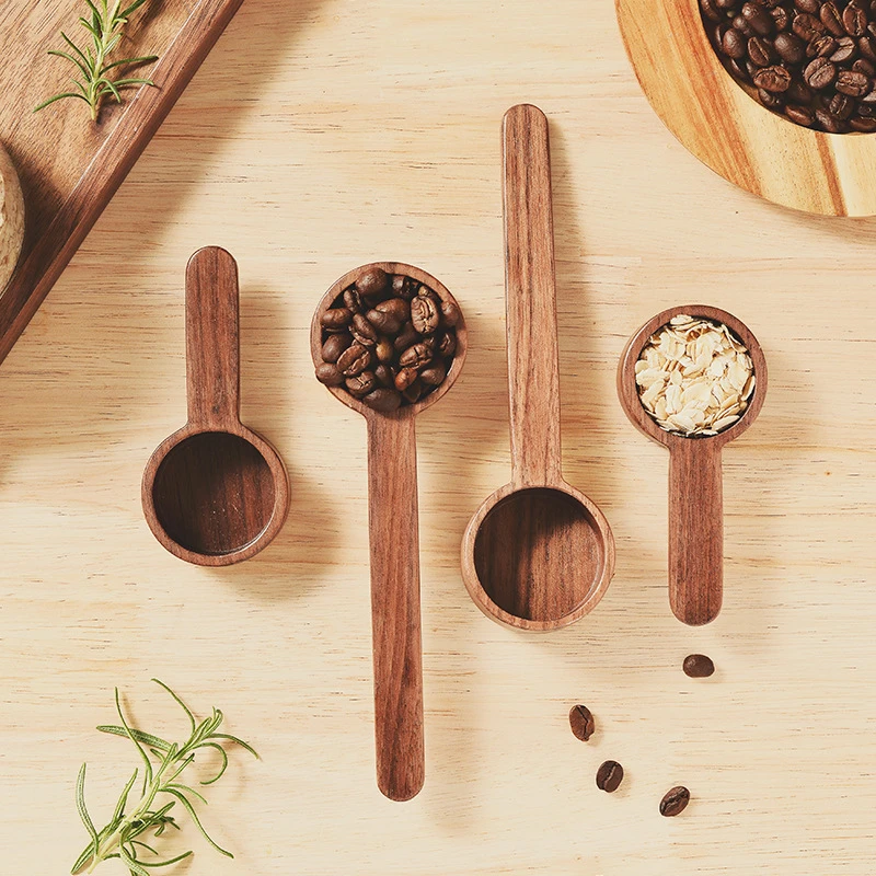 wooden coffee ground beans measurment spoon measuring tools scoop wood kitchen utensils accessories spoons