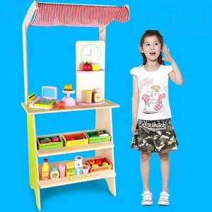 Wooden Sale Stand Booth Toy Kids Play Shop Store Grocery Shop For Children