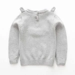 Woolen baby animal boys kids sweater design with tassel