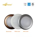 Worbest CRI90 6inch 15W LED Disk Light Dimmable Surface Mounted Down Light For Damp Location