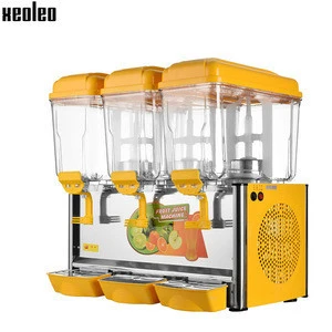 XEOLEO Three jars Cold&amp;Hot Drink machine 12L*3 fruit juice dispenser beverage machine Cool beverage maker 220V/110V R134a/120g