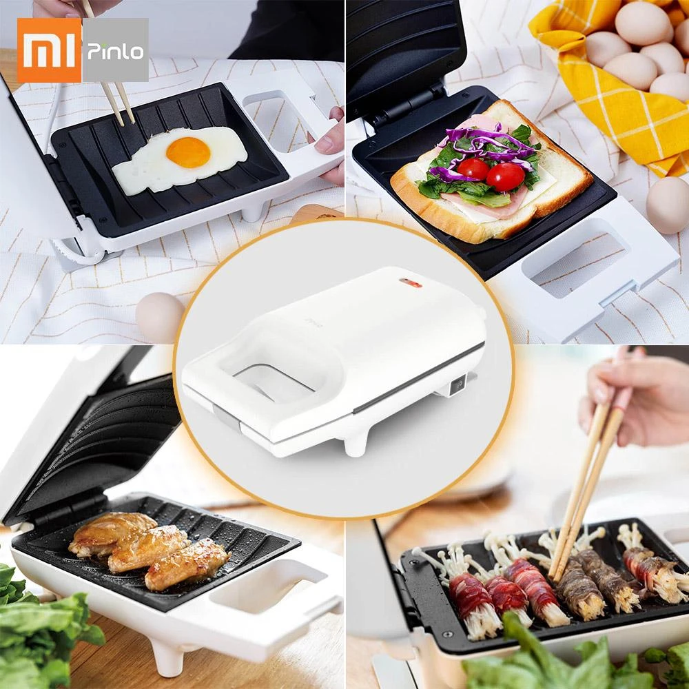Xiaomi Mijia Pinlo Mini Sandwich Machine Fast Food Maker Easy Storage High Capacity Curved Inner Liner for Home Office DIY Food