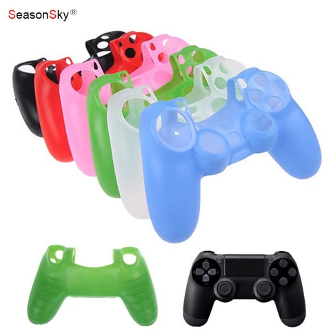 XIXUN Video Game Accessories Pure Color Controller Skin Cover Silicone Case for PS4 Controller