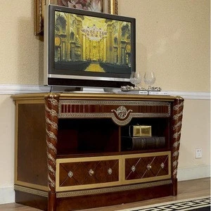 YB26 Baroque Style Luxury Executive Office Desk/ European Classic Wood Carving Writing Table/ Retro Home Office Furniture