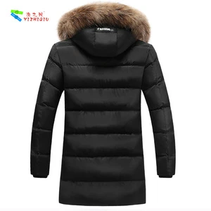 YIZHIQIU  High Quality Warm Windbreaker Medium Plus Size Hoodie Faux Fur Casual Down Jacket For Men