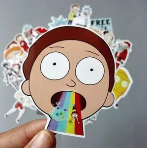 YOMORES 35Pcs American Drama Rick Morty Funny Sticker Decal For Car Laptop Bicycle Motorcycle Notebook Waterproof Stickers