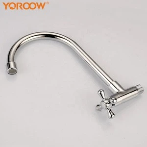 Yoroow cross handle single cold brass body wall mounted kitchen faucet cheap