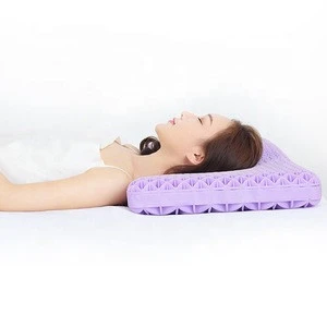 Youmeng purple pillow, cool gel grid pillow, soft back support pillow