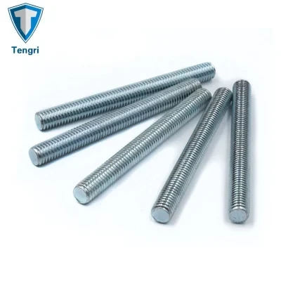 Zinc Plated Carbon Steel Threaded Rod Bars Building Rod Stud Bolt Used for Fastening or Securing and Stabilizing Objects