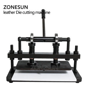 ZONESUN 3616cm Double Wheel Hand leather cutting machine for bag photo paper PVC/EVA sheet mold cutter leather Die cutting tool