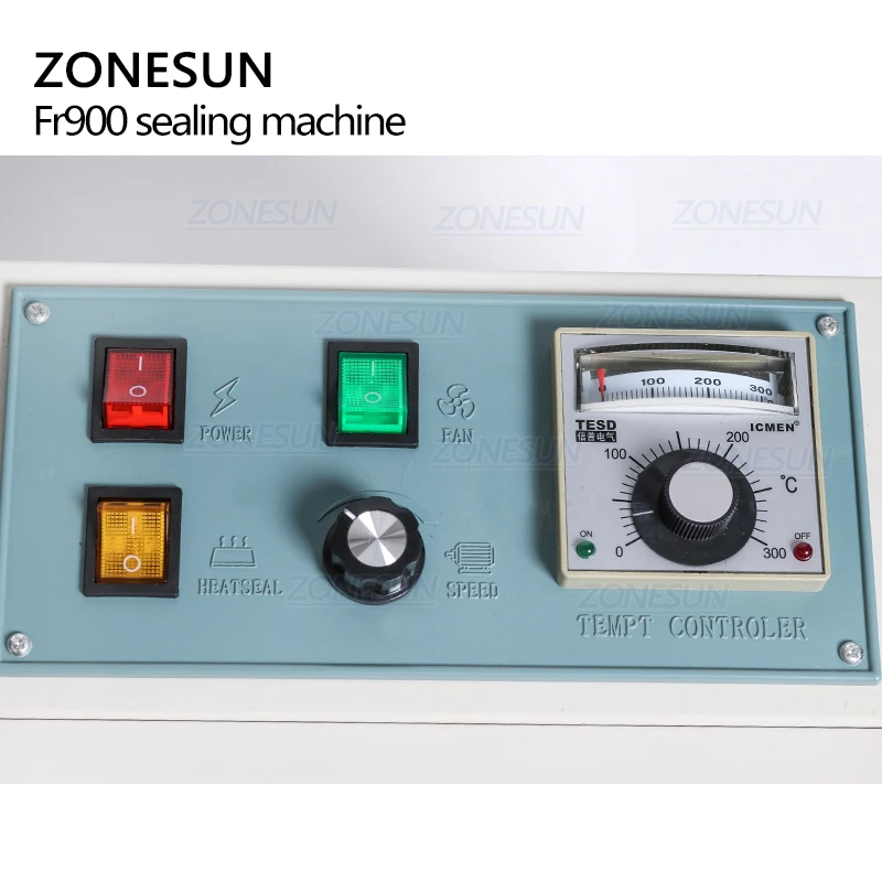ZONESUN FR-900 Plastic Bag Soild Ink Continuous Band Sealer Sealing Machine Expanded Food Band Sealer