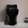 ZP2102 Bathroom Siphon Black One Piece Rimless Toilet