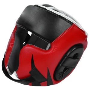 Customized Logo Boxing Headgear, 100% Cowhide Leather Martial Arts Head Guard