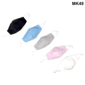 Solid Color Face Shape Triple Layer Reusable/Washable/Breathable Cotton Face Mask with SMMS Filter Brisas MK49