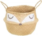 Animal Handwoven Belly Basket handmade, natural weave seagrass wicker basket