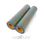 Made In Korea Gio- Aurora Black Rainbow Effect Reflective Heat Transfer Film With Sticky Carrier
