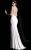 Import jersey embellished fitted prom dress with v-neckline, sleeveless fitted bodice, spaghetti straps, and low v-back, floor length fitted skirt with godet flared end. from China