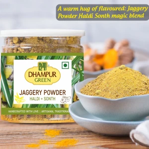Dhampur Green Jaggery Powder with TURMERIC & GINGER