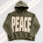 🔥 PEACE Oversized Vintage Wash Hoodie