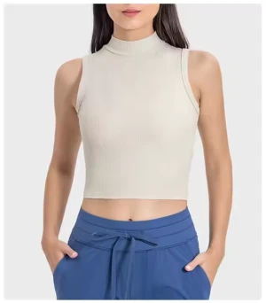 Women Crop Athletic Shirts For Women Sleeveless Yoga Tops Ladies Solid Casual Fitness Women Tank Top Female