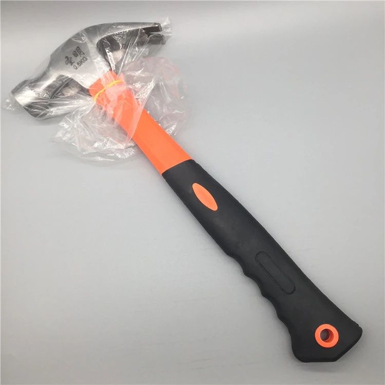 0.5kg claw hammer  with fiberglass  handle