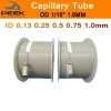 PEEK Pipe Capillary Tube 1/16" 1.6mm Grade 450G 100% Pure Polyetheretherketone Tubular Thermoplastic Materials Tubing for HPLC
