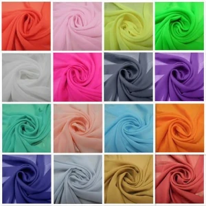 Plain Printed Exclusive Georgette Fabric